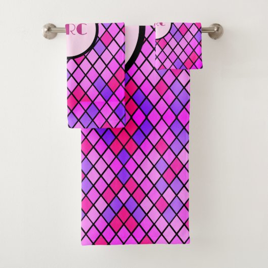 Jeweltone diamanten gepersonaliseerd bad handdoek (Insitu)