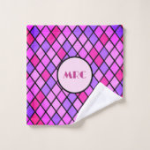 Jeweltone diamanten gepersonaliseerd bad handdoek (Wasdoekje)