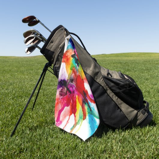 Jeweltone Prism - Waterverf Golfhanddoek (Groen)