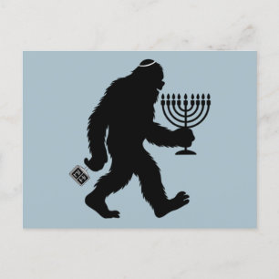 Jewish Bigfoot Chanoeka Chanoeka Humor Hilarious Briefkaart