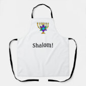 Jewish Candlesticks Shalom   Schort (Voorkant)