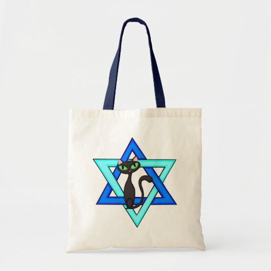 Jewish Cat Stars Tote Bag (Voorkant)