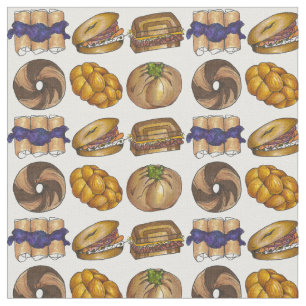 Jewish Deli Food Bagel Knish Challah Blintz Pickle Stof