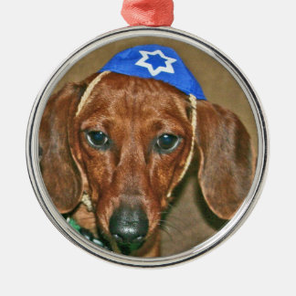 Jewish Doxie Metalen Ornament