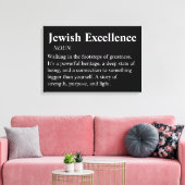 Jewish Excellence Modern Minimal Wall Art Canvas Afdruk (Insitu (Woonkamer))