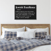 Jewish Excellence Modern Minimal Wall Art Canvas Afdruk (Insitu (Slaapkamer))