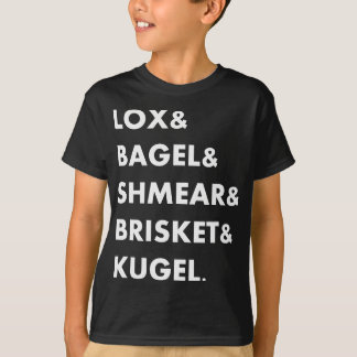 Jewish Foods Lox & Bagel & Shmear & Brisket Grappi T-shirt