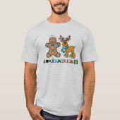 Jewish Gingerbrood Man en Reindeer T-Shirt (Voorkant)