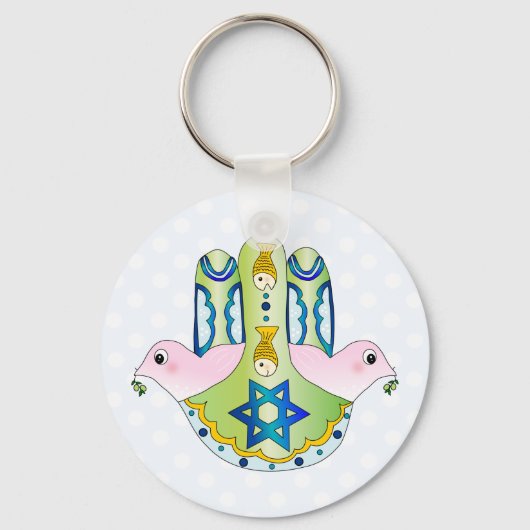 Jewish Hamsa Sleutelhanger (Voorkant)