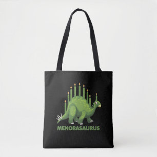 Jewish Hanukkah Dinosaur Menorah Jew Dino Fans Draagtas