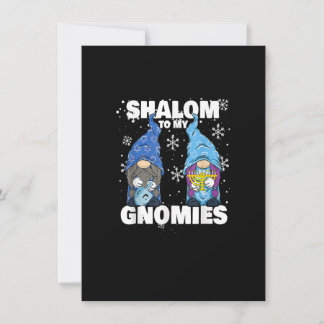 Jewish Hanukkah Menorah Dreidel Gnome Shalom To My Kaart