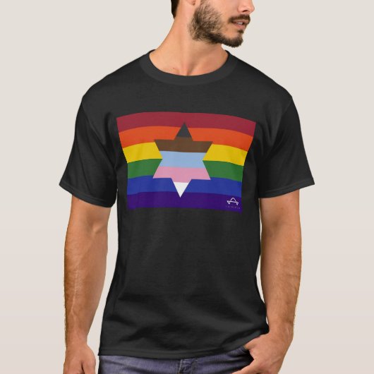 Jewish Inclusive Flag T-shirt (Voorkant)