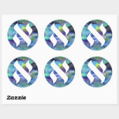 Jewish Language Project Logo Alef WatercoloSticker Ronde Sticker (Vel)