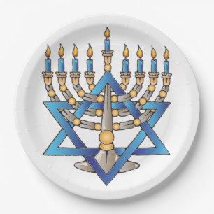 Jewish Menorah Papieren Bordje