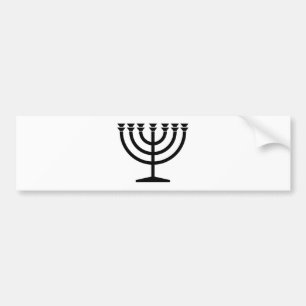 Jewish Menorah (symbool van het jodendom) Bumpersticker