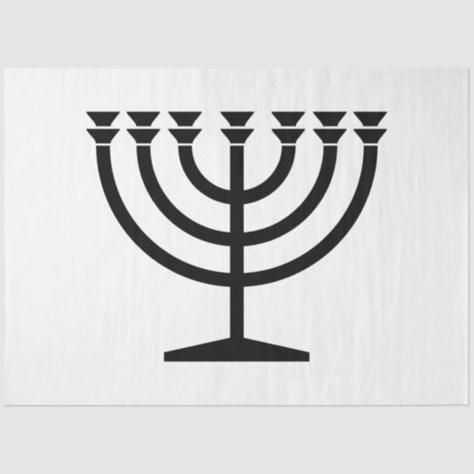 Jewish Menorah (symbool van het jodendom) Tissuepapier (Voorkant)
