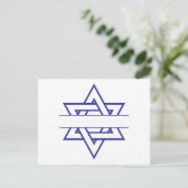 Jewish Star Briefkaart (Staand voorkant)