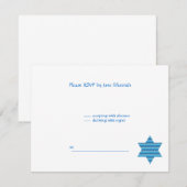 Jewish Star David Twins B'Nai Bnai Mitzvah RSVP (Voorkant / Achterkant)