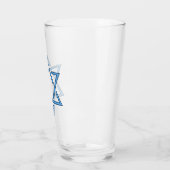 Jewish Star Design Drink glas (Links)