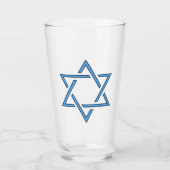 Jewish Star Design Drink glas (Voorkant)