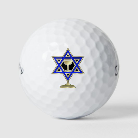 Jewish Star Golfballen (Voorkant)