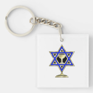 Jewish Star Sleutelhanger