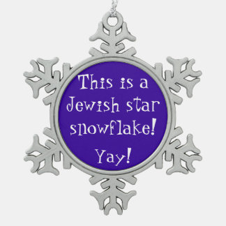 Jewish Star Snowflake Tin Sneeuwvlok Ornament