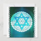 Jewish Star van David Invitation Kaart (Voorkant)