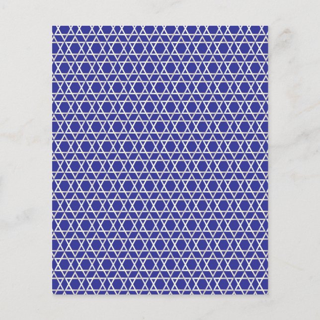 Jewish Star van David Pattern Scrapbook Paper (Achterkant)