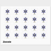 Jewish Star Vierkante Sticker (Vel)