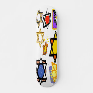 JEWISH STARS PRO DECK - JUDAIC GIFTS - HANUKKAH SKATEBOARD