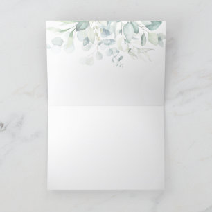 Jewish Wedding Todah Rabah Hebrew Eucalyptus Bedankkaart