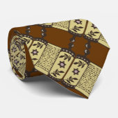 JewishTorah Scrolls Design Man Necktie Stropdas (Opgerold)
