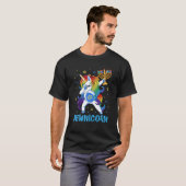 Jewnicorn Schattigee Eenhoorn Chanoeka Pyjama's T-shirt (Voorkant volledig)