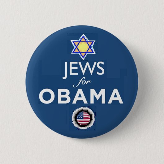 JEWS OBAMA-Button Ronde Button 5,7 Cm (Voorkant)