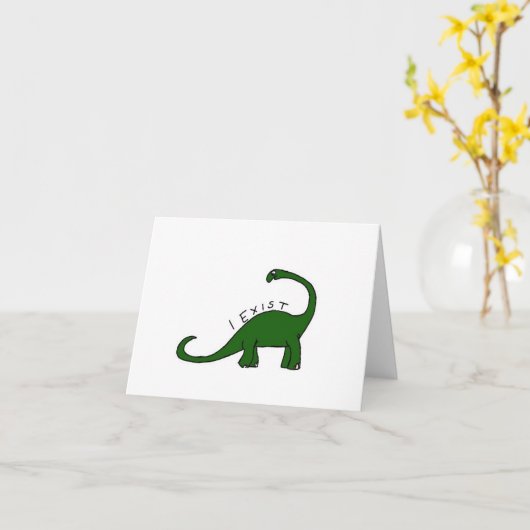 J'existe carte de note intérieure de blanc de (Fleur jaune)