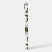 Jezebel vlinders en daisy bloemen op wit iPhone hoesje (Linkerkant)