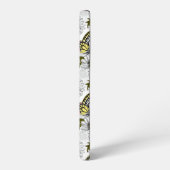 Jezebel vlinders en daisy bloemen op wit samsung galaxy hoesje (Linkerkant)