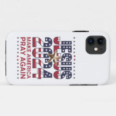 Jezus 2024 Laat Amerika weer bidden Case-Mate iPhone Case (Achterkant (horizontaal))