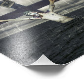 Jezus aan het kruis bij het Zee Foto Afdruk (Hoek)