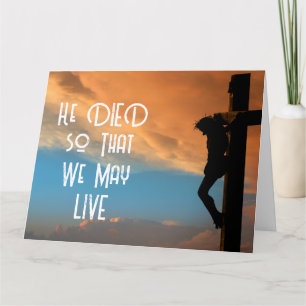 Jezus aan het kruis Pasen wenskaart  Kaart