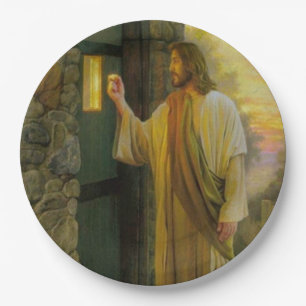 Jezus aan je Vintage Papieren Bordje