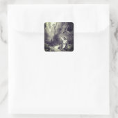 Jezus Agony in de tuin Vierkante Sticker (Tas)