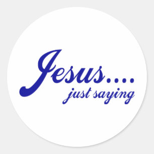 Jezus...alleen gezegde ronde sticker