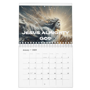 JEZUS ALMACHTIGE GOD gedrukt nieuwjaar 2025 kalend Kalender