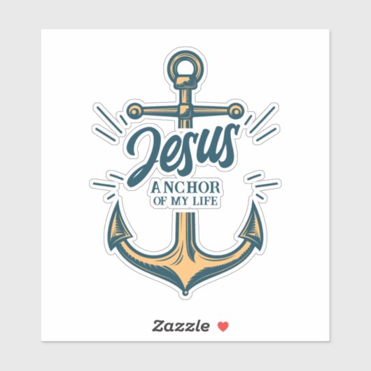 Jezus Anker van mijn leven Sticker (Vel)
