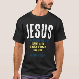 "JEZUS begon te prediken." Kerstmis kleuren T-shirt