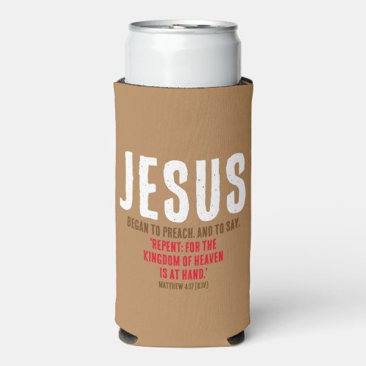 "JEZUS begon te prediken." Matteüs 4:17 - Chocolad (Seltzer Voorkant)