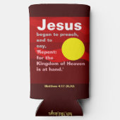 Jezus begon te preken. Matteüs 4:17 Zonsondergang (Achterkant)