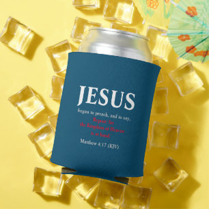 Jezus begon te preken. Matthew 4:17 Blikjeskoeler